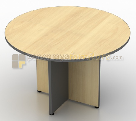 Panen Raya Furniture Meja Meeting Bundar Modera SCT 7012 Maple D.120x75
