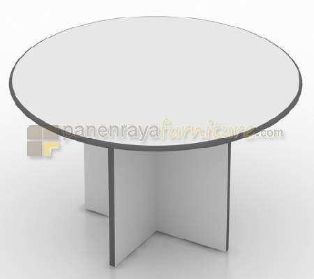 Panen Raya Furniture Meja Meeting Bundar 2-4 Orang Modera CT 120 Grey D120x75