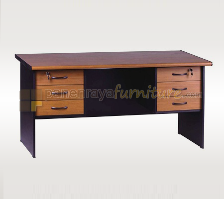 Panen Raya Furniture MEJA KANTOR VIP MV 302 A Teakwood 150x70