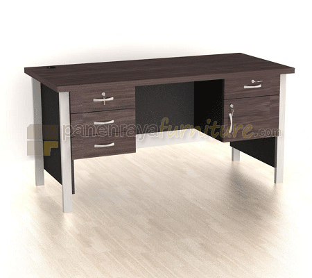 Panen Raya Furniture MEJA KANTOR VIP MM 502 Wenge Black 150x70