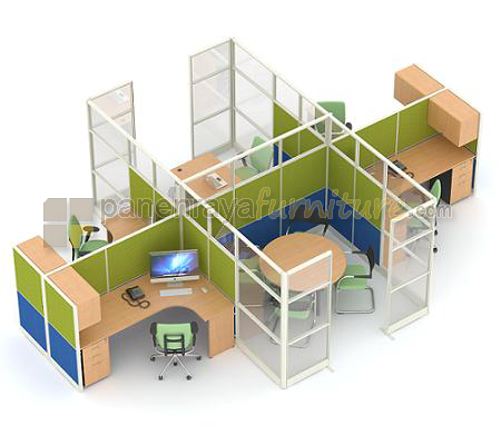 Panen Raya Furniture WORKSTATION UNO KONFIGURATION 11 PREMIUM SERIES