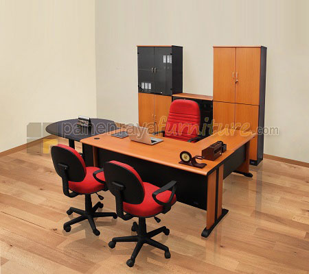 Panen Raya Furniture MEJA KANTOR BENTUK L - GOLD SERIES
