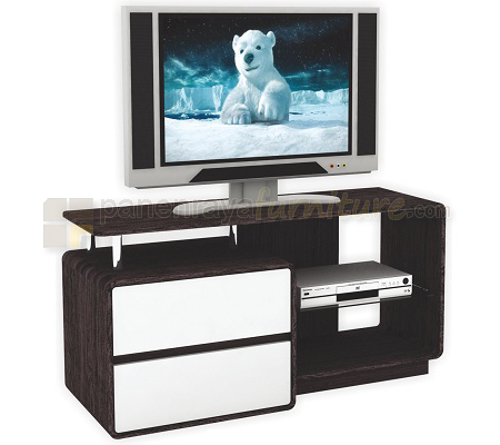Panen Raya Furniture Meja TV Expo VR 7280 Wenge-White Gloss 120x47x60