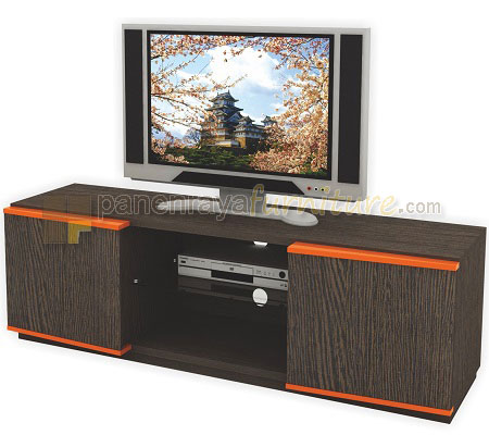 Panen Raya Furniture Meja TV Expo VR 7510 Sandal Wood-Orange 160x47x55