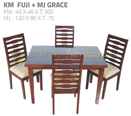 Panen Raya Furniture Meja Makan 4 Kursi Grace set KM Fuji