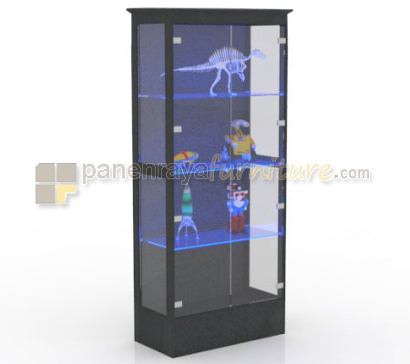 Panen Raya Furniture Lemari Pajangan Expo DC 1514 Dark Tecido 79x39x186