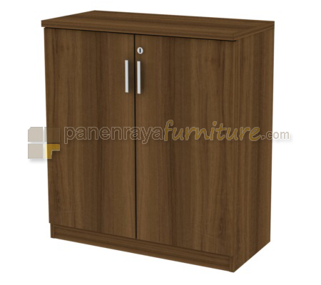 Panen Raya Furniture Lemari Arsip Rendah Pintu Panel Expo DLC 00 Teak Wood 79x40x88