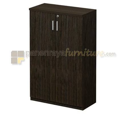 Panen Raya Lemari Arsip Kantor Pintu Panel Expo DMC 00 Dark Oak 79x40x126