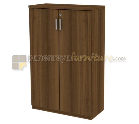 Panen Raya Furniture Lemari Arsip Kantor Pintu Panel Expo DMC 00 Teak Wood 79x40x126