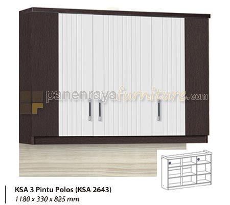 Panen Raya Furniture Rak Dapur Atas Graver KSA 2643 Walnut Putih 1180x330x825