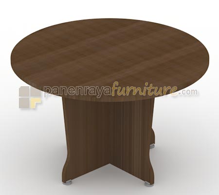 Panen Raya Furniture Meja Meeting Bundar UNO UCT 8771 Walnut 120x120x75