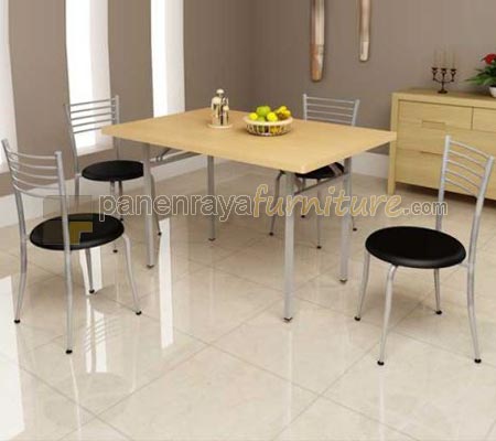 Panen Raya Furniture MEJA MAKAN ORBITREND FOLDING TABLE SYDNEY Beech-Silver