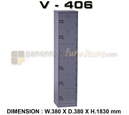 Panen Raya Locker Besi VIP V 406 Grey 38x38x183