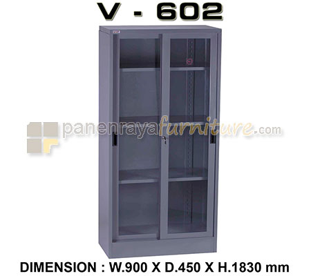 Panen Raya Furniture Lemari Arsip Besi VIP V 602 Grey 90x45x183