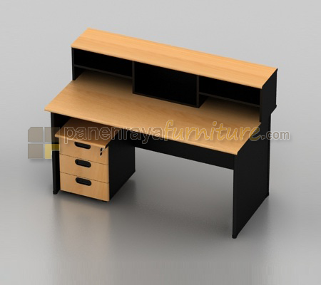 Panen Raya Furniture Meja Receptionist UNO UOD 1034 dan URC 1934 dan UMP 1135 Beech 140x74x105