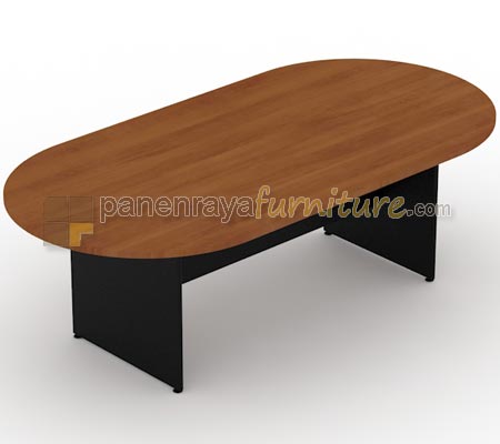 Panen Raya Furniture Meja Meeting Oval UNO UCT 2754 Cherry 180x90x75