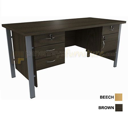 Panen Raya Meja Kantor Orbitrend OST 1080 Brown 160x75x75