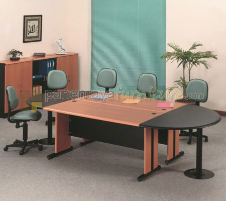 Panen Raya Meja Meeting Oval UNO UOD 4055 dan UJT 4857 Cherry 298x148x75