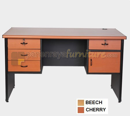 Panen Raya Furniture MEJA KANTOR LUNAR LMK 1675 L13 Cherry 160x75