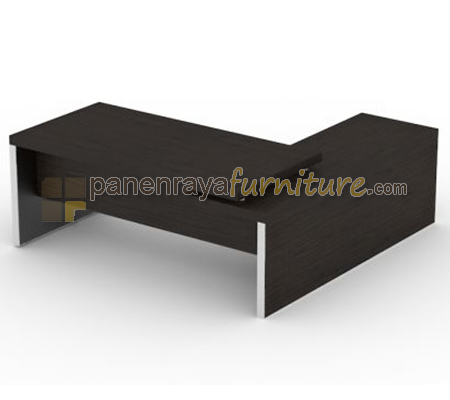 Panen Raya Furniture Meja Kantor Modera ED 1890 L Dark Zebra 180x200x75