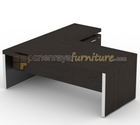 Panen Raya Furniture Meja Kantor Modera ED 1890 R Dark Zebra 180x200x75
