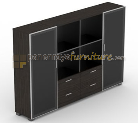 Panen Raya Furniture Lemari Arsip Modera EC 2138 Dark Zebra 217x40x143