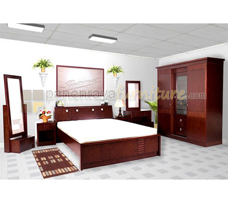 Panen Raya Furniture Qiara 160 Bed Set Starmax