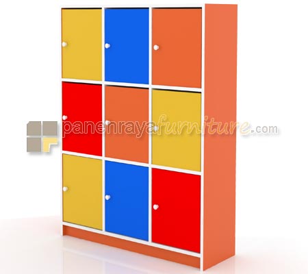 Panen Raya Furniture Rak 9 Pintu Expo MBC 5135 Orange 93x30x120