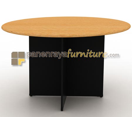 Panen Raya Furniture Meja Meeting Bundar Expo MP 120R Beech 120x75