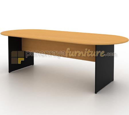 Panen Raya Furniture Meja Meeting Oval Expo MP M180 Beech 180x100x75