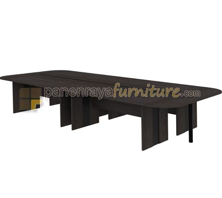 Panen Raya Furniture Meja Meeting Persegi Expo 14-16 Orang Dark Oak 440x185x75