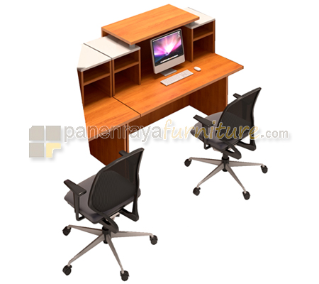 Panen Raya Furniture MEJA RECEPTIONIST UNO URS 1932 M Cherry 120x80x110
