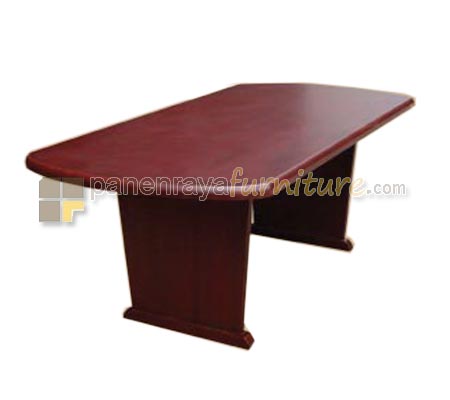 Panen Raya Furniture Meja Meeting Oval Minnoti Conference Table Mahogany 200X100x75