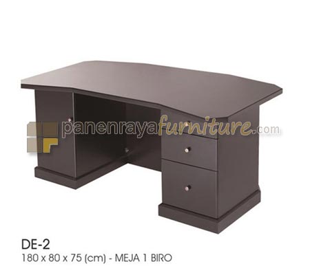 Panen Raya Furniture MEJA KANTOR INDACHI DE 2 Dark Mahony 180x80