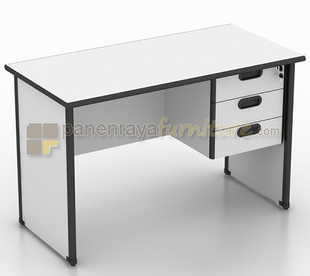 Panen Raya Furniture Meja Kantor UNO UOD 1081 Grey 120x60x75 Laci Gantung 3 Laci
