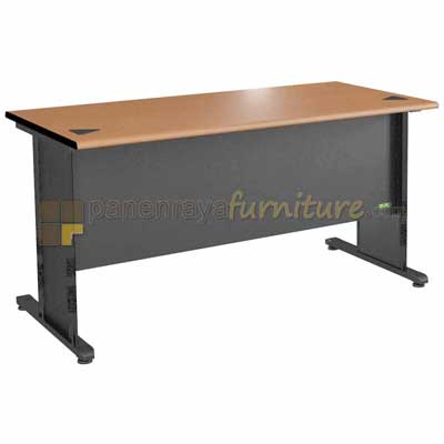 Panen Raya Furniture Meja Kantor Euro DOT 1575 Cherry Black 150x75x75