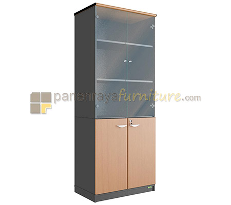 Panen Raya Furniture Lemari Arsip Kantor Euro DHC 8322 Cherry Black 80x40x200