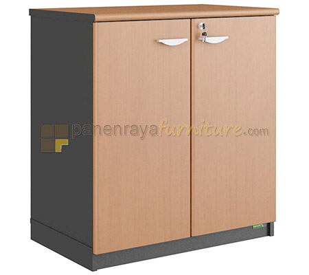 Panen Raya Furniture Lemari Arsip Kantor Euro DLC 8183 Cherry Black 80x40x87