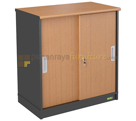 Panen Raya Furniture Lemari Arsip Kantor Euro DLS 8184 Cherry Black 80x40x87