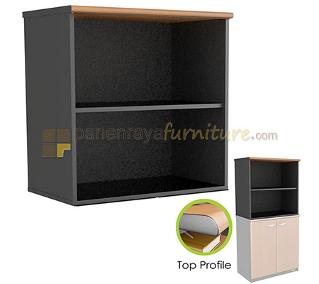Panen Raya Furniture Lemari Arsip Kantor Euro DUC 8081 Cherry Black 80x40x81