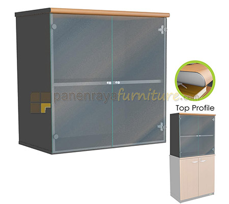 Panen Raya Furniture Lemari Arsip Kantor Euro DUC 8082 Cherry Black 80x40x81