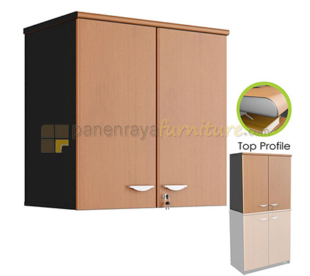 Panen Raya Furniture Lemari Arsip Kantor Euro DUC 8083 Cherry Black 80x40x81