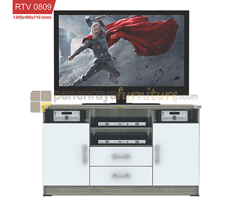 Panen Raya Furniture Meja TV Romaro RTV 0809 SO Grey 120x40x71