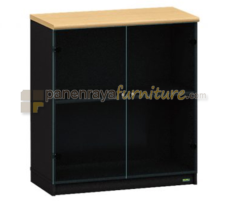 Panen Raya Furniture Lemari Arsip Kantor Euro RLC 8182 Beech Black 80x40x87