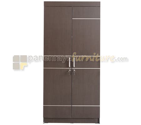 Panen Raya Lemari Pakaian 2 Pintu Lunar CLS 201 Espresso 80x42x180