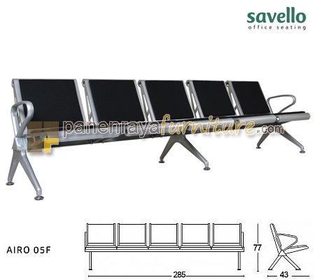 Panen Raya Furniture Kursi Tunggu 5 Seater Savello Airo 05F