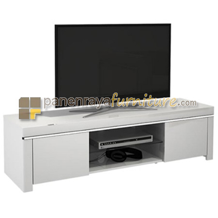 Panen Raya Furniture MELODY TV STAND ATLANTIC 2D MEJA TV TANPA TV (WHITE GLOSSY)