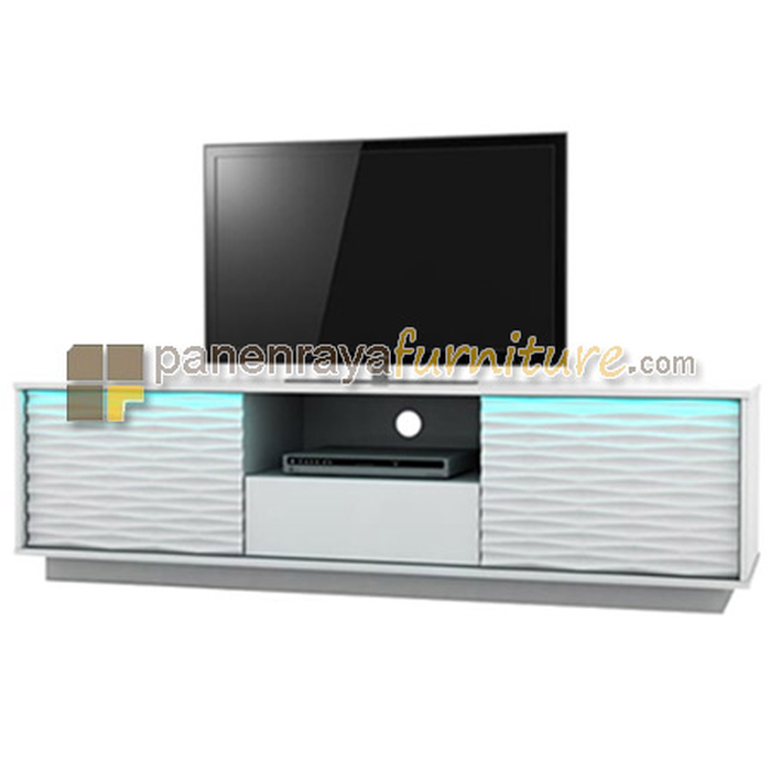 Panen Raya Furniture MELODY STAND VIBES MEJA TV TANPA TV (WHITE GLOSSY)
