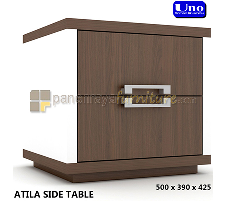 Panen Raya Furniture UNO NAKAS ATILA WALNUT WHITE