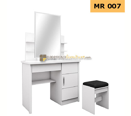 Panen Raya Furniture MEJA RIAS PERSEGI GRAVER MR 007 PUTIH
